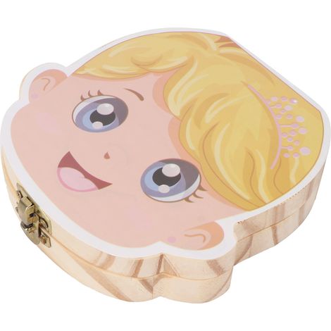 Boîte à dents de lait personnalisée en bois naturel - Coffret mémoire bébé - Idée cadeau naissance unique et originale (1/5)