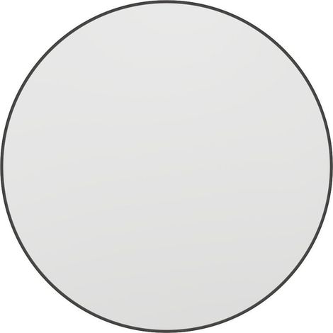 Haceka Deco miroir - 80x80cm - rond - noir mat