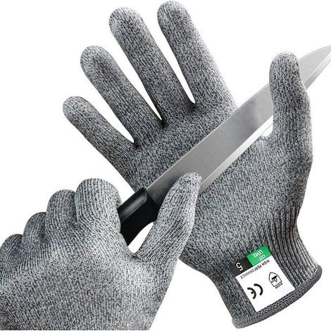 Paire de Gants Anti-Coupures Taille-S Gant Cuisine avec Protection de Niveau 5. Norme en 388 - Meilleure Protection Contre Les Coupures du Quotidien Couteau Cuisines. Jardinage. Bricolage-Fei Yu (1/5)