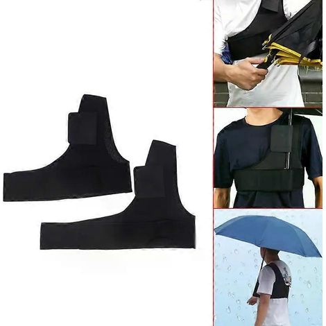 Support de parapluie mains libres avec sangle de maintien portable pour parapluie, réglable et portable. (1/4)