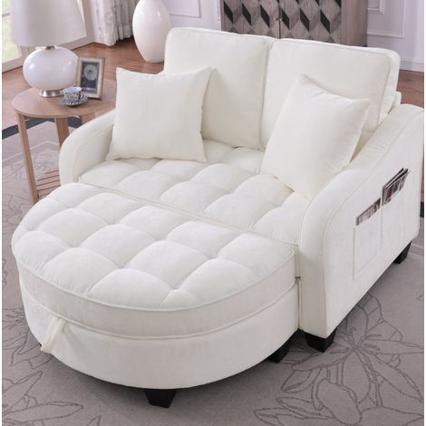 sofá cama 2 en 1 con almacenaje 132x129 cm OKMYHOME (1/5)