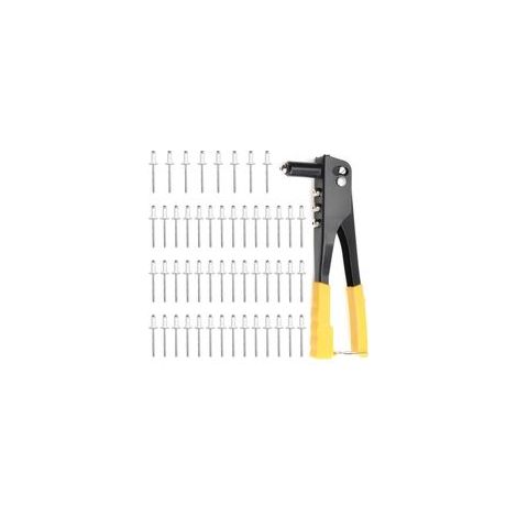 Pince à Rivets,Riveteuse Manuelle,Pince Rivet Aveugle,Pince à Riveter Professionnelle,Avec 50pcs 4,0mm rivets,Outil de rivetage convient (1/5)
