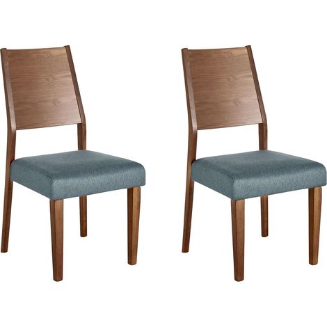 Esszimmerstuhl 2er Set ELMIRA Holz Grau