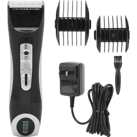 Tondeuse à cheveux électrique homme, peignes limiteurs, écran LCD, coupe-cheveux, prise US 100‑240V (1/5)