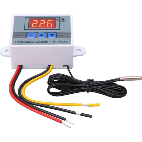 Digitaler Temperaturregler mit Thermostat, Heiz- und Kühlfunktion, wasserdichter Sonde, 10 A, 110–220 V, 1500 W (1/5)