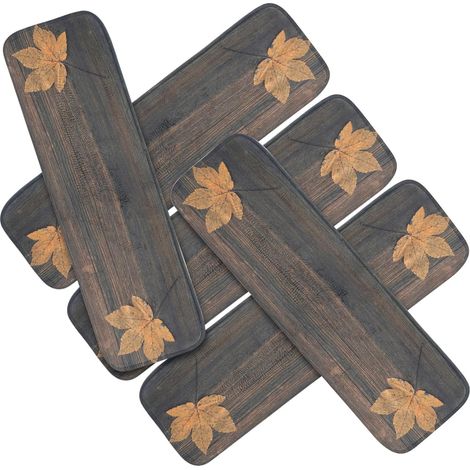 5pièces Tapis Escalier Antidérapant Auto-adhésif Lot de Anti-Moquette pour Marches Bois Réduit Le Bruit Adapté Plupart des Escaliers (1/5)