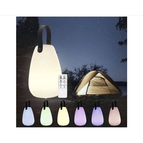 LED Tischleuchte mit Akku, warmweißes Licht, 8 dimmbare Farben, kabellose Nachttischlampe, USB aufladbar mit Fernbedienung, IP65 wasserdicht, Auß (1/5)