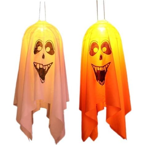 Confezione da 2 decorazioni di luci fantasma a LED per Halloween, da appendere in giardino o cortile. (1/5)