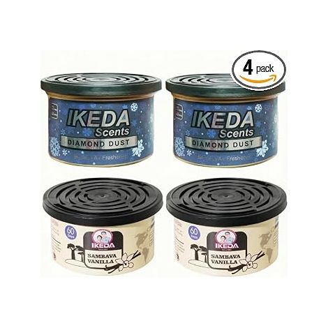 Car Air Freshener, Auto Odor Eliminator for Car, Up to 60 Days Freshness, Also for Home (Iced Vanilla, 4 Pcs) (1/5)