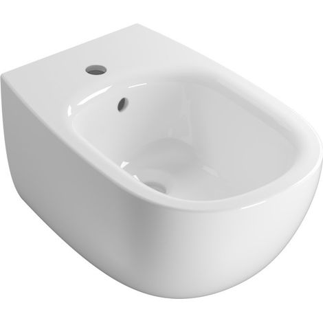 Bidet céramique mural 53x35 cm Globo Daily DNS09BI  Blanc - Céramique (1/4)