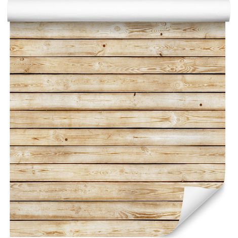 Papel pintado con diseño de tablones de madera horizontales para salón y dormitorio, 50x1000 cm. (1/5)
