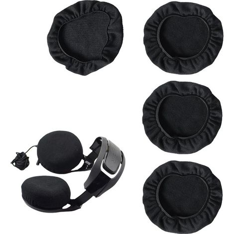 Lot De 4 Housse Casque Audio,Housses De Casque Extensibles Et Lavables,Protection Casque Audio,Coussinet Casque,Mousse pour Casque Audio,pour Casque De Gym,Entraînement, Aviation,Course De Jeu (1/5)