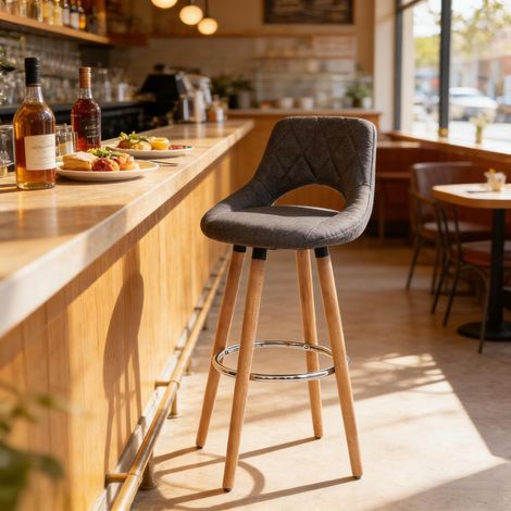 Dossier pour chaises de salle à manger, tabouret de bar, chaise multifonctionnelle, pour cuisines, bars, bijouteries (un seul tabouret de bar est inclus)