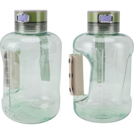 Bouteille d'eau à hydrogène 1,5 L Technologie SPE PEM 1300 ppb à 1800 ppb Générateur d'eau riche en hydrogène portable Bouilloire de sport pour la famille et le fitness Vert clair (1/5)
