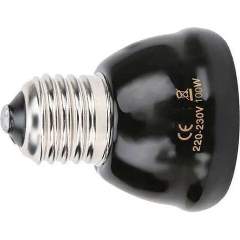 Lampe Chauffante Ceramique - E27 - 100 W - Sans Lumiere - Pour Reptiles Et Animaux - 1 Unite (1/4)