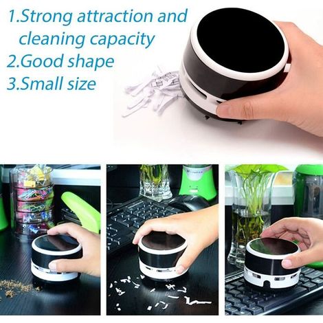VURAHOME - Aspirateur de Table Mini Crumb Vacuum Cleaner Aspirateur de Bureau Poussièr pour Table Bureau Coussin Voiture Clavier, Ramasse Miette (1/4)