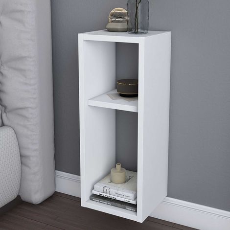 Sault Table de chevet  100 % MÉLAMINE  Blanc
