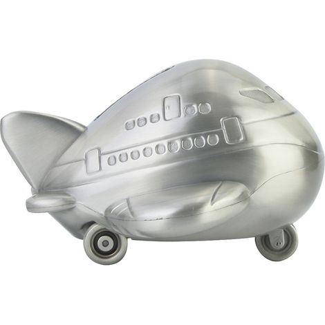 Tirelire en alliage de zinc en forme d'avion, cadeau pour enfants, boîte à monnaie