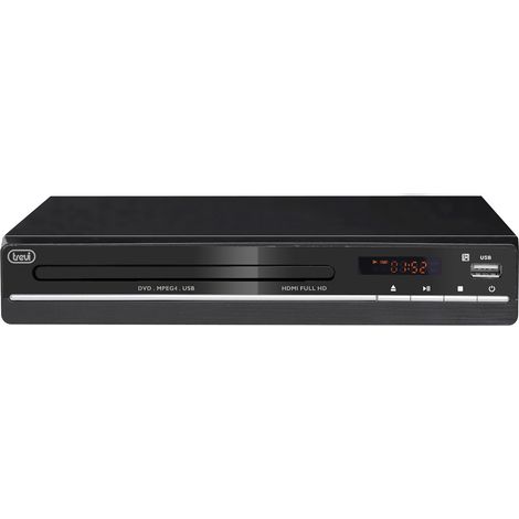 Lecteur DVD portable Full HD 1080p – Formats MPEG4, MP3, JPG – Compatible CD audio et DVD vidéo – 230V, 50Hz – Trevi