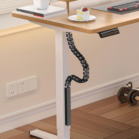 Gestion des câbles de bureau, 132 cm, organisateur de câbles flexible à (1/5)