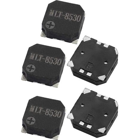 5 pièces DC 2,5-4,5 V 8,5 mm x 3 SMD elektromagnetischer passiver Summer schwarz