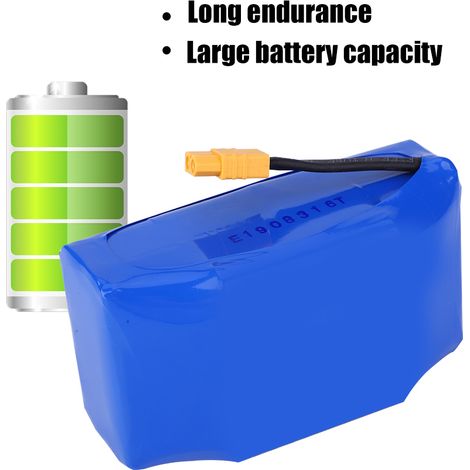 Batterie de rechange 4,4 Ah pour trottinette électrique avec circuit de protection intégré (bleu) (1/5)