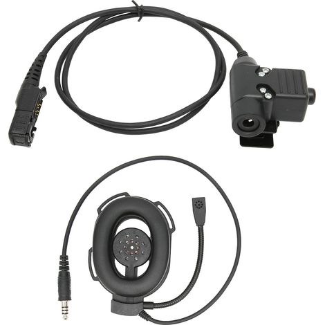 Kit Oreillette Moto Flexible pour Motorola XiR P6600 P6620 DP2400 MTP3250 DEP550, Noir