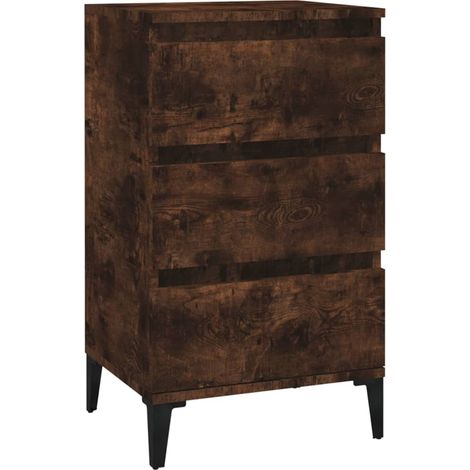 Maison Exclusive - Nachttisch Räuchereiche 40x35x70 cm Holzwerkst