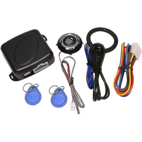 Intelligentes RFID-Autoalarmsystem mit Start-Stopp-Knopf, schlüssellosem Zugang, Motorverriegelung und Wegfahrsperre, 12-V-Fernbedienung (LD) (1/5)