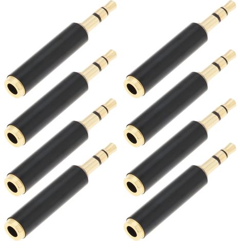 Adaptateur de Convertisseur Jack 4 Pôles à 3 Pôles Connecteur de Microphone TRRS Femelle à TRS Mâle Prise Jack 3.5mm pour (1/5)