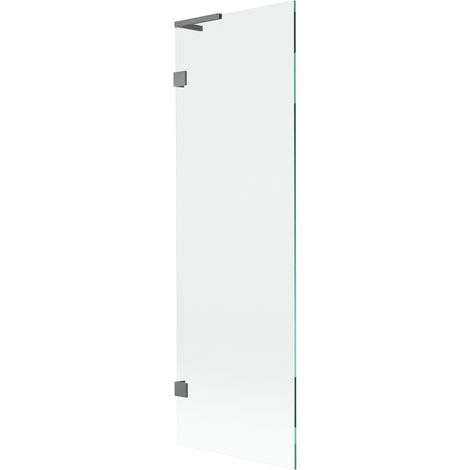 Mexen Lunar L paroi de baignoire 1 volet 60 x 150 cm, transparent, métal canon - 897L-060-000-95-00 (1/5)