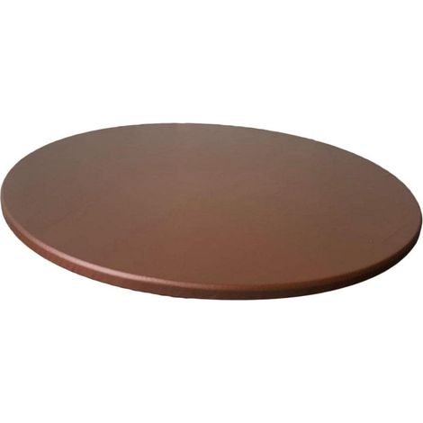 Runde Tischdecke 60 cm Kaffeebraun, wasserdicht, mit Gummizug