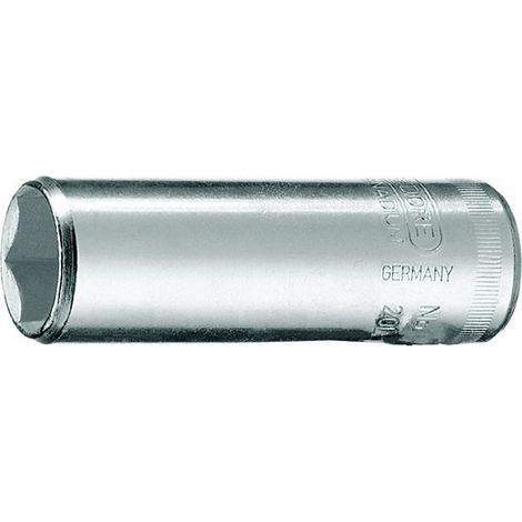 Embout de clé à douille 20 L 1/4 pouce 6 pans, long SW 7mm L.50mm (1/5)