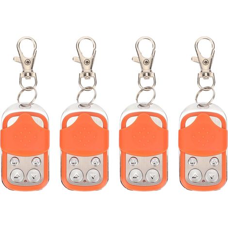 Lot de 4 Télécommandes Automatiques de Porte 433,92 MHz pour Porte Coulissante, équipées D'un Porte-clés (1/5)
