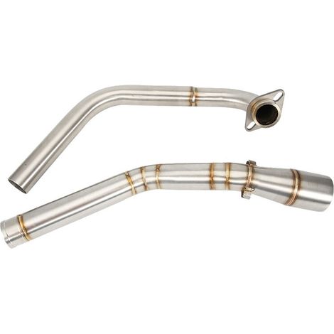 Jeffergarden Tube intermédiaire d'échappement, tube moyen en acier inoxydable pour motos (1/5)