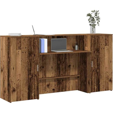 Empfangstheke Altholz-Optik 200x50x103,5 cm Holzwerkstoff