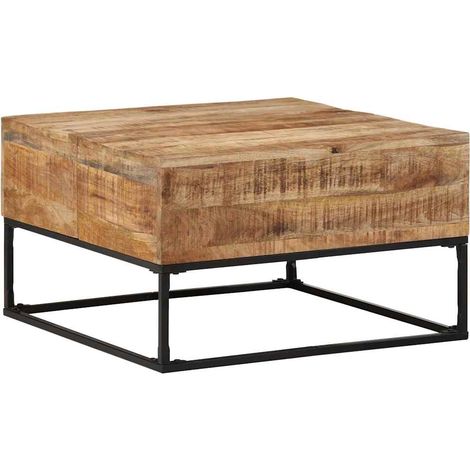 Maison Exclusive - Couchtisch 68x68x41 cm Raues Mangoholz