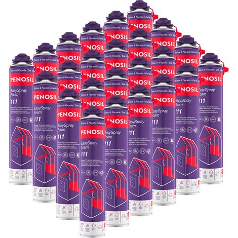PENOSIL Pack de 24 Mousses Polyuréthanes Pulvérisables EasySpray Foam 111 700ml – Isolation Thermique & Acoustique