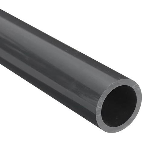 Tuyau en PVC rond rigide 27,2 mm ID 32 mm DE 350 mm de longueur en plastique à fort impact pour tuyau de drainage et manchon de câble (gris clair) (1/5)