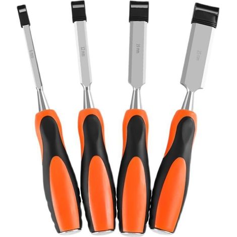 Ciseaux à bois, ciseaux à sculpter, gouges, pour le travail du bois, outils robustes disponibles en 6 mm, 12 mm, 18 mm et 25 mm. (1/4)