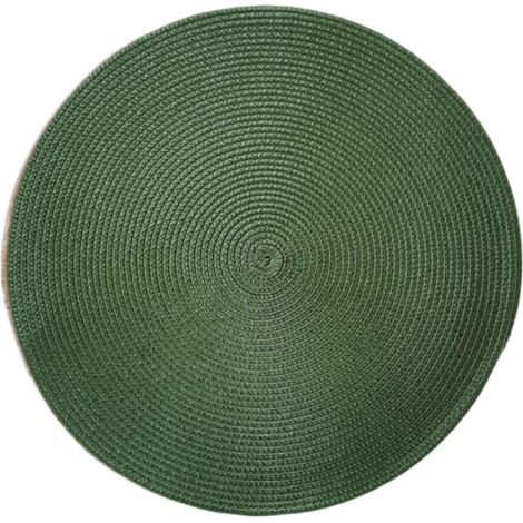 Placemat Rond - 38 Cm - Non Glissant - En Polypropylène Et Polyester - Pour Table À Manger Et Cuisine - Lot De 4 (1/5)