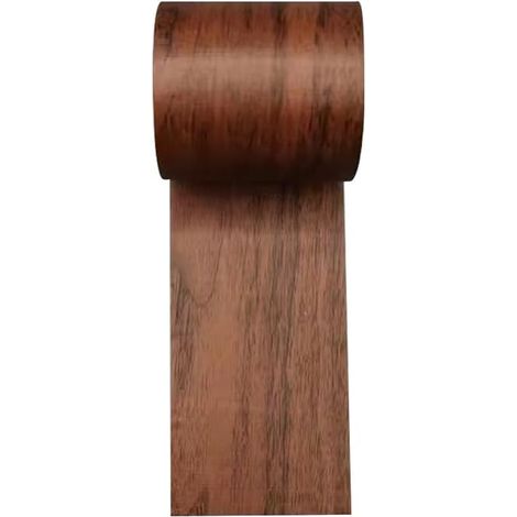 Ruban adhésif imitation bois effet bois 5,7 cm x 4,57 m - Effet bois réaliste - Pour plinthes et portes - Marron foncé (1/2)