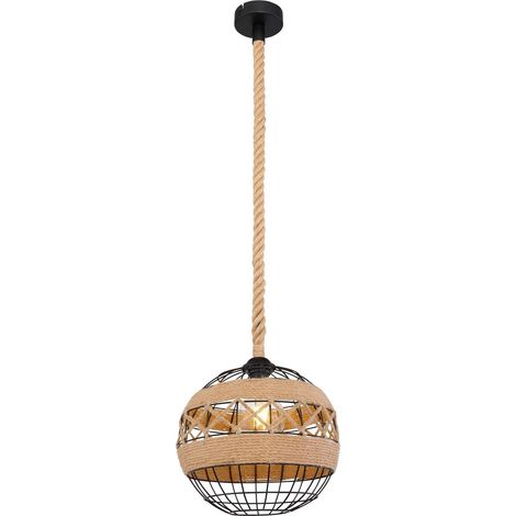 Globo - suspension - Ulleu - naturel - métal - Ø 30cm - E27 - (1/5)