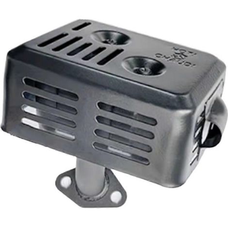 Système de silencieux d'échappement noir avec écran thermique et joint, compatible avec GX110, GX120, GX140, GX160 et GX200, disponible en 5,5 à 6,5 litres. (1/5)