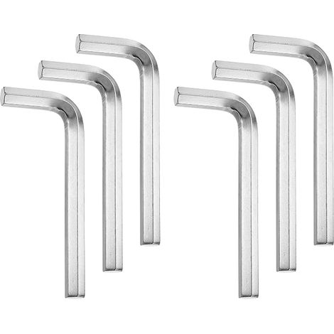 6pcs Clé hexagonale 5/16" Acier 45 Forme L hexagonale Argenté (1/5)