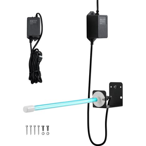 Mophorn Purificatore d'aria HVAC, 18 W 14 pollici, pulitore a serpentina con luce UVC UV con magnete per condotti AC, depuratore d'aria con 1 lampadina di ricambio, luci UV HVAC