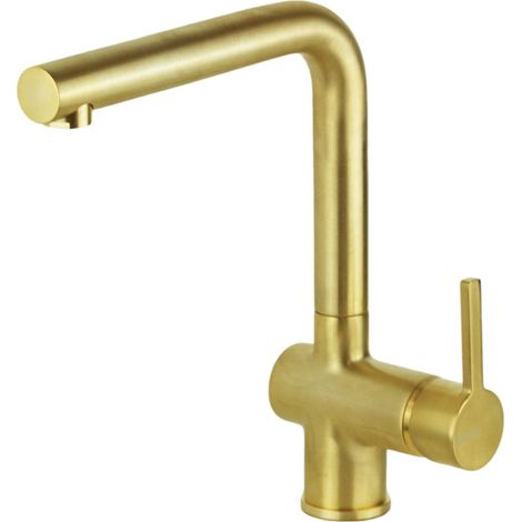 Mitigeur d'évier de cuisine avec bec pivotant en laiton or brossé Gattoni PC0420.SG  Or brossé