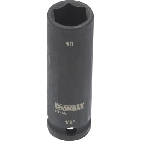 Clé à douille DEWALT longue 18mm 1/2 résistante aux chocs