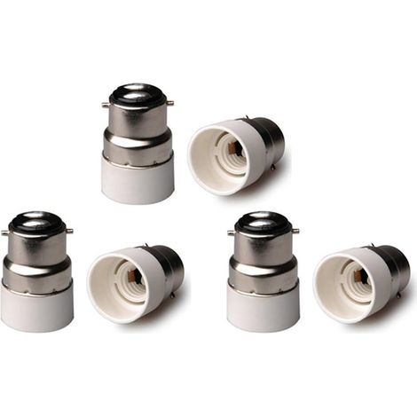 Lot de 6 adaptateurs de douille B22 vers E12 Culot B22 vers E12 ES (1/5)