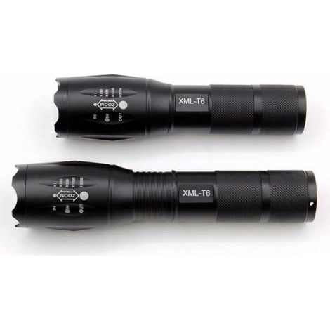Torche - CREE XML T6 - 3800 Lumens - Étanche IPX4 - 5 Modes - Pour Chasse Camping Plein Air - 1 Pièce (1/4)